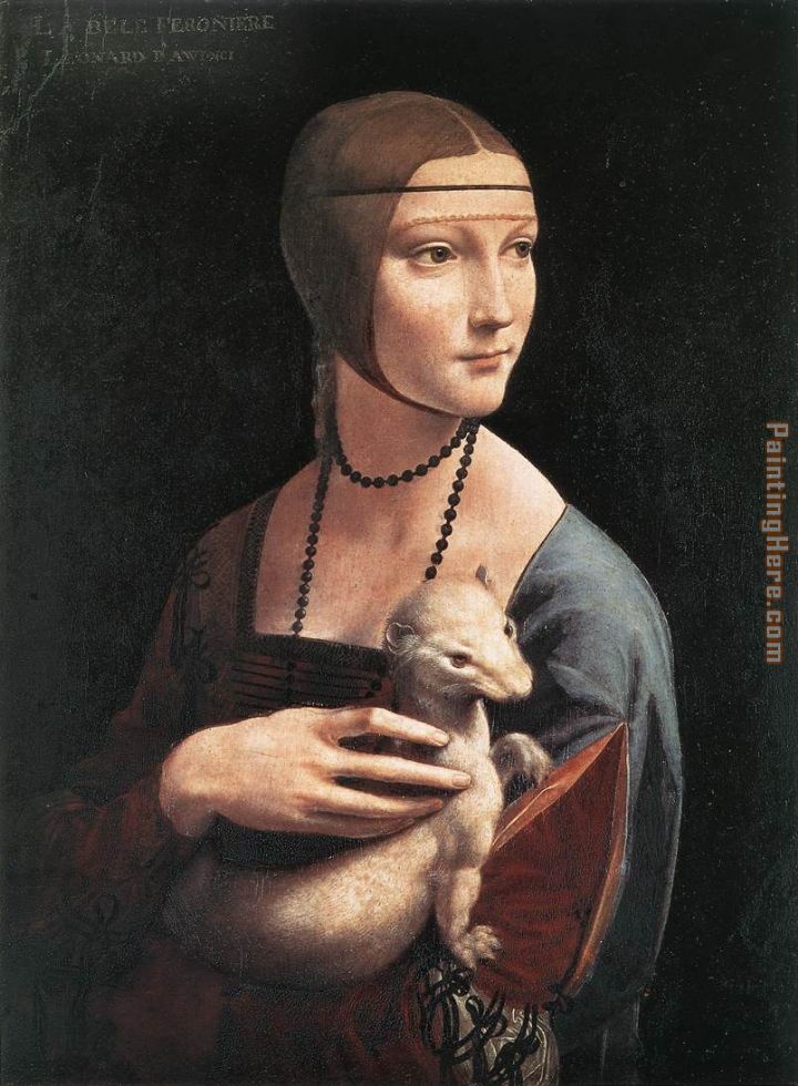 Portrait of Cecilia Gallerani painting - Leonardo da Vinci Portrait of Cecilia Gallerani art painting